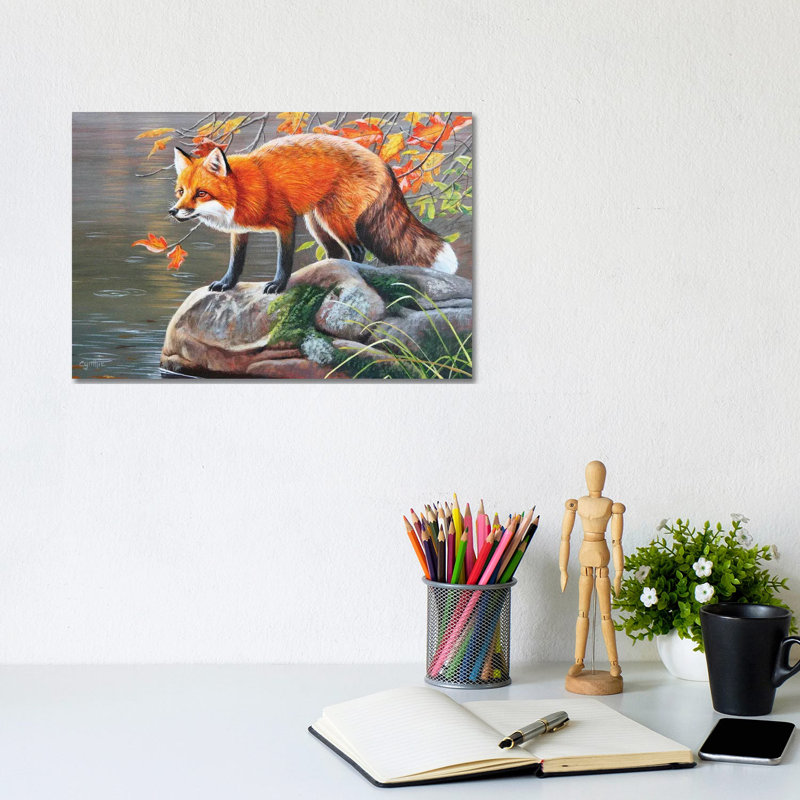 Red Fox by Cynthie Fisher - Wrapped Canvas Print, 20.32 cm H x 30.48 cm W