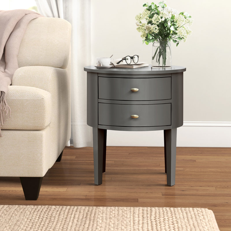 Zaheed 2 - Drawer End Table, Gray