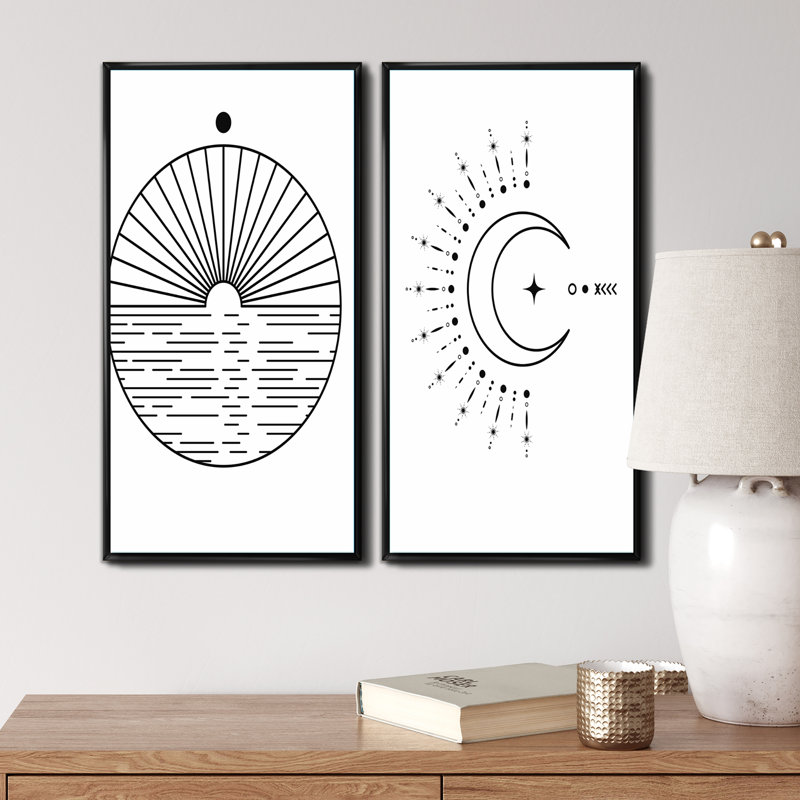Retro Abstract Minimal Colorful Esoteric Design I " Retro Abstract Minimal Colorful Esoteric Design I " 2 - Pieces
