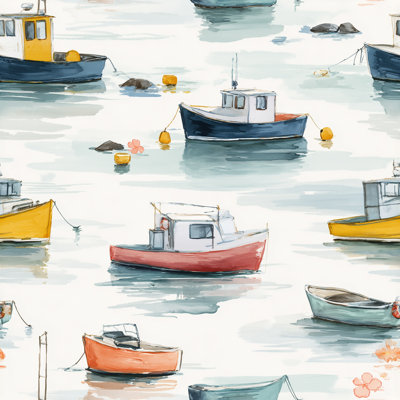 Coastal Wallpaper Nautical Boats Wall Mural