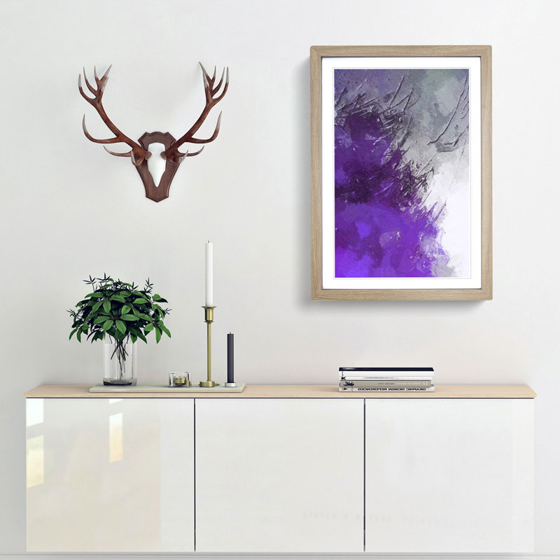 Paint Strokes in Abstract - Picture Frame Painting Print, Oak Framed, 36cm H x 27cm W x 2cm D
