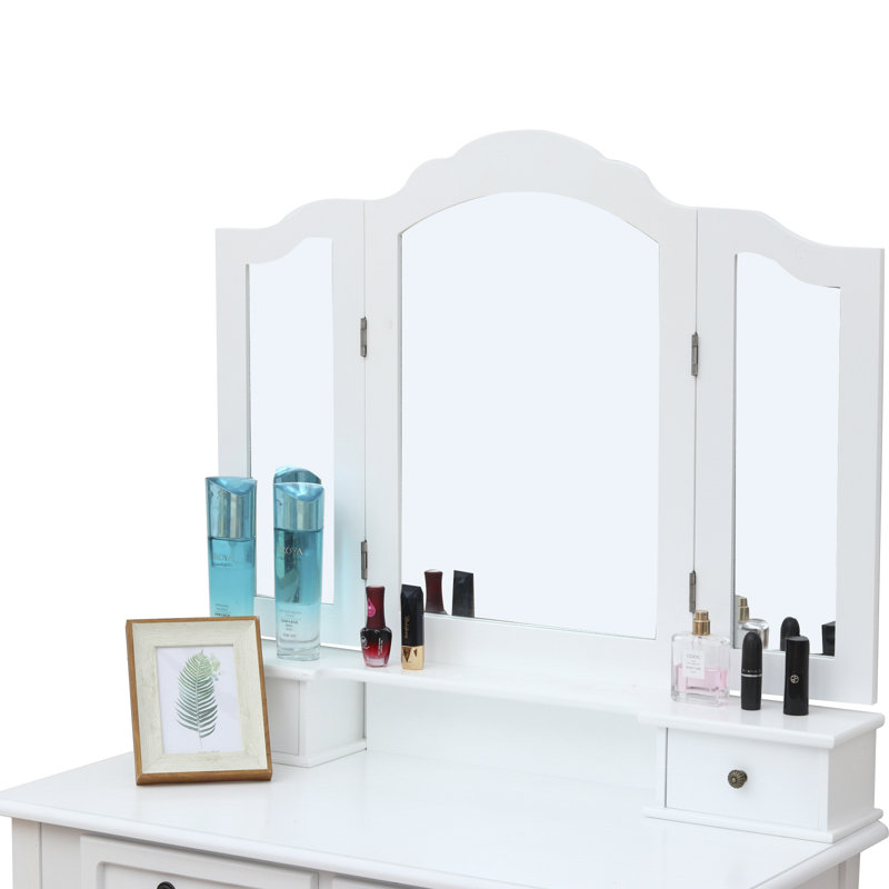 Ensemble coiffeuse et tabouret Pepperell