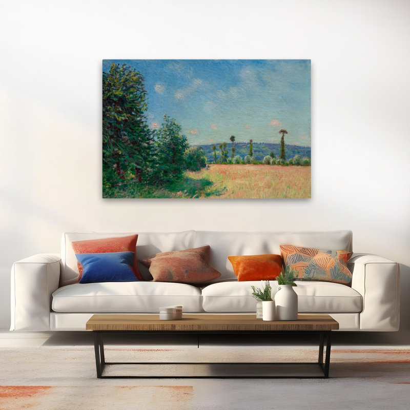Art du Sahara «Meadows in Morning Sun - Arbres du musée des paysages», H 40 po x l 60 po