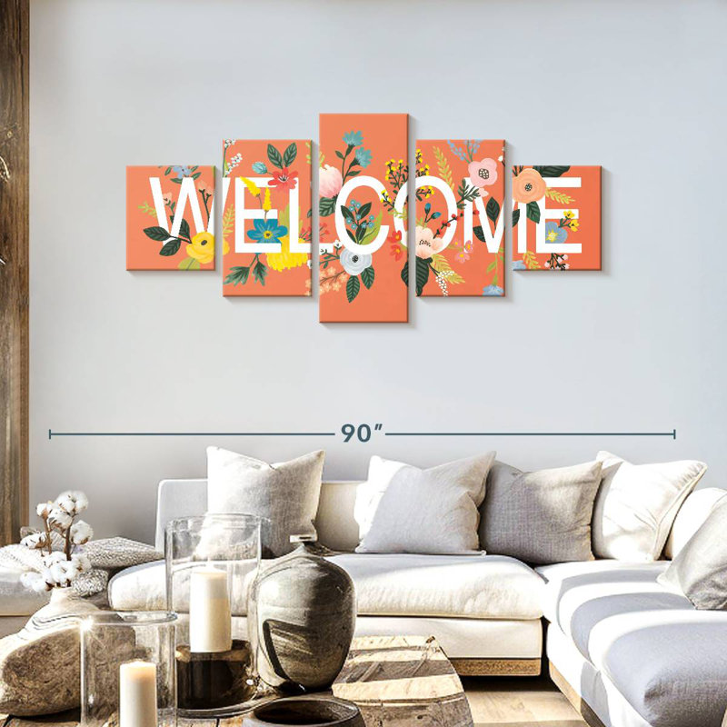 Panneau mural Wild Garden Welcome, H 30 po x l 68 po