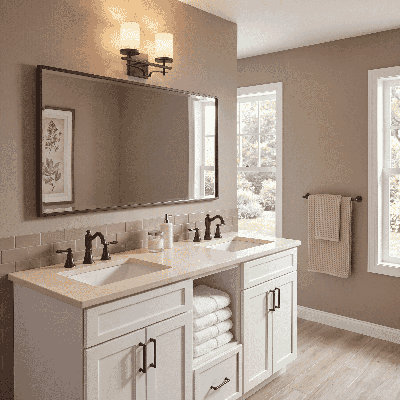 Elborough Vanity Light in English Bronze