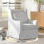 Fauteuil décoratif pivotant avec coussin lombaire l 29,5 po Claudio-815590145-815722979