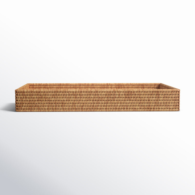 Plateau de table basse Edmond, H 3 po x L 22 po x l 15 po, Brun miel