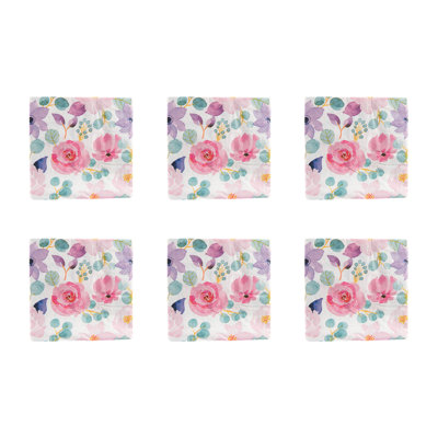 20 Pack Luncheon 3 Ply Napkin Blooming Florals - Set Of 6