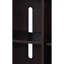 Armoire console moderne à motif géométrique en argent et noyer avec rangement métallique