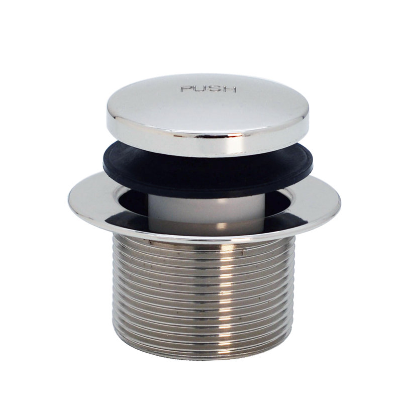 Sch. 40 PVC 1-1/2" Course Thread Plumber's Pack Tip-Toe Bathtub Drain with Two-Hole Overflow, Polished Chrome