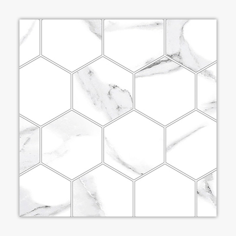 Calacatta 12" x 12" Porcelain Honeycomb Mosaic Wall & Floor Tile