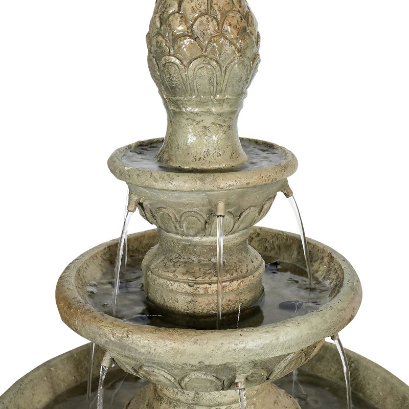 Fontaine italienne pour l'extérieur - Fontaine en cascade de H 42,5 po pour la maison