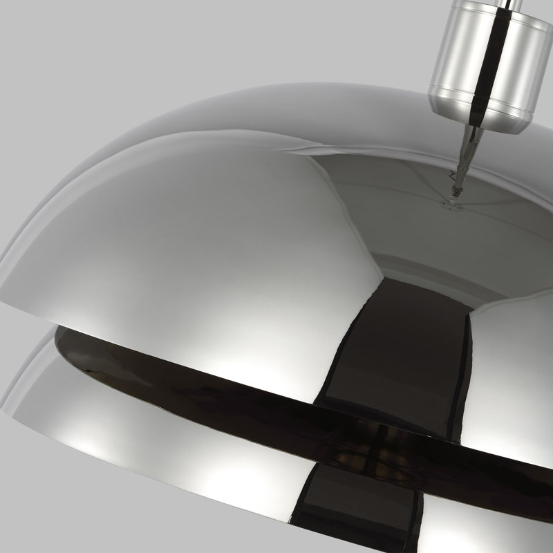 Shanti 1 - Light LED Pendant, Polished Nickel, Polished Nickel, 26" W x 26" D x 13.9" H