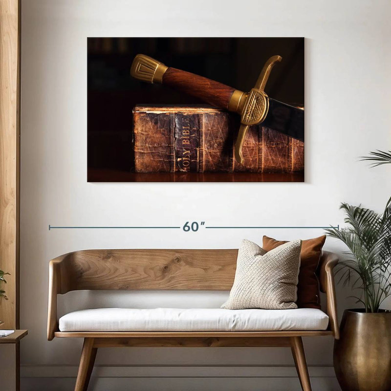 Adella Bible And Sword, 30" H x 45" W