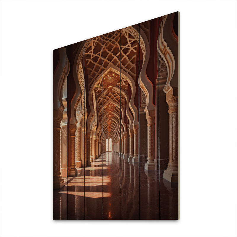 Art de l'Islam, l'intérieur I sur bois, H 40 po x l 30 po x P 0,78 po