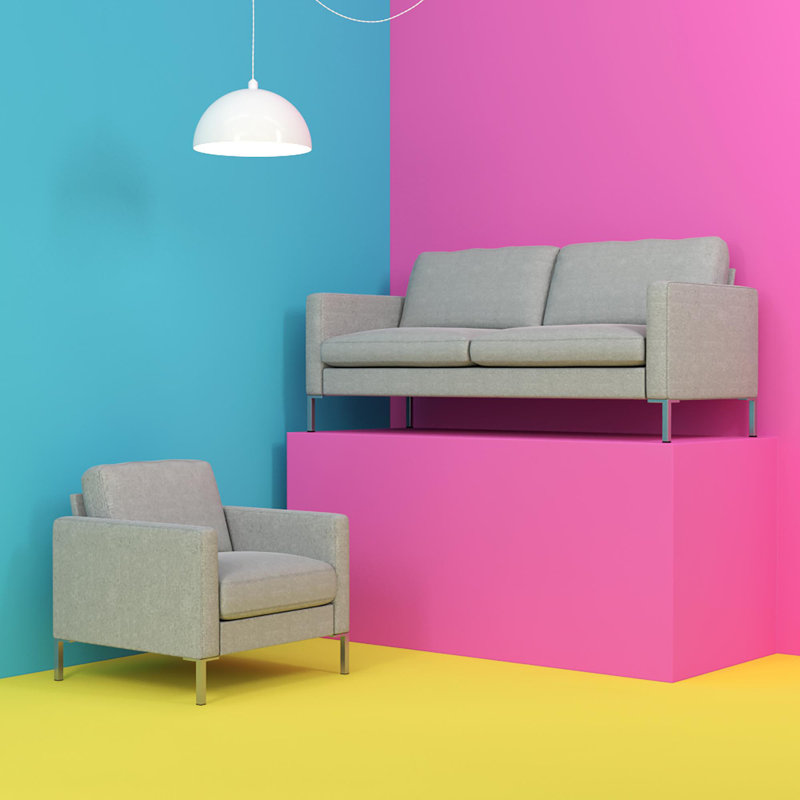Broche 3 Seater Linen Sofa
