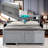 Shamillia Platform Bed with Storage Headboard, USB, Twin Size Trundle and 3 Drawers-409095518