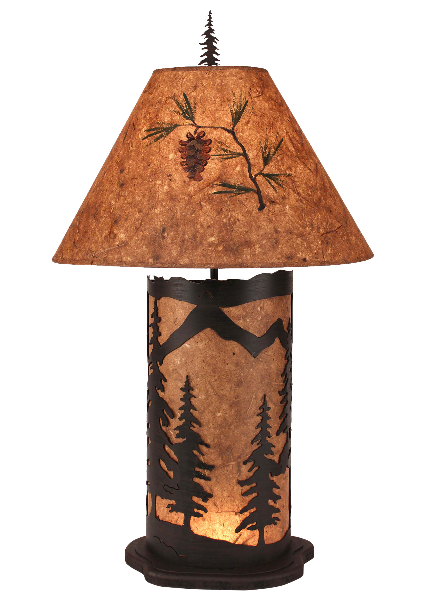 Coast Lamp Mfg. Mountain Scene 33" Table Lamp | Wayfair