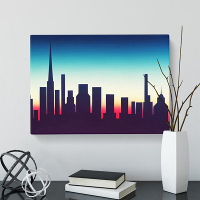 Splendid Skyscraper Skyline - Wrapped Canvas