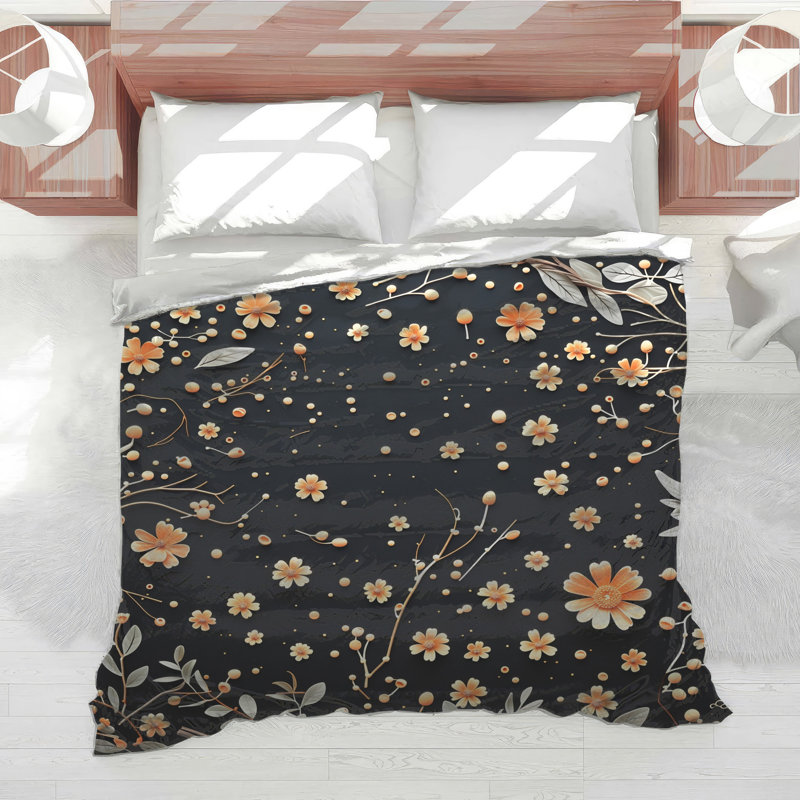 Édredon floral à motif de literie scandinave, Très grand lit
