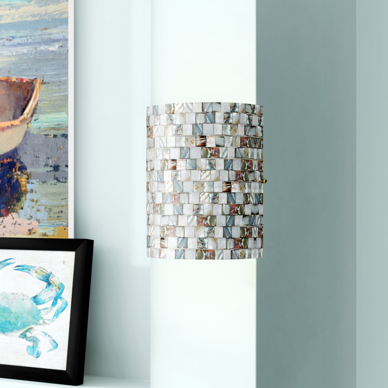 Applique murale à 1 lumière gris clair et crème Oberg