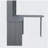 Modern L-Shaped Desk  Grey
