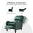Beecher Traditional 28.75" Wide Genuine Leather Manual Club Recliner with Solid Wood Legs-442810233