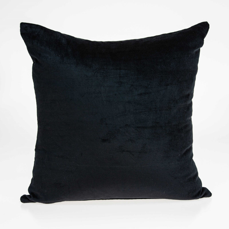 Coussin Spano, Polyester / Bourre en polyester, Noir, 22 po x 22 po