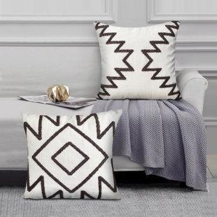 Housse et insert de coussin carré géométrique Danndre