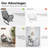 Outdoor Wicker Rocking Chair with Ottoman