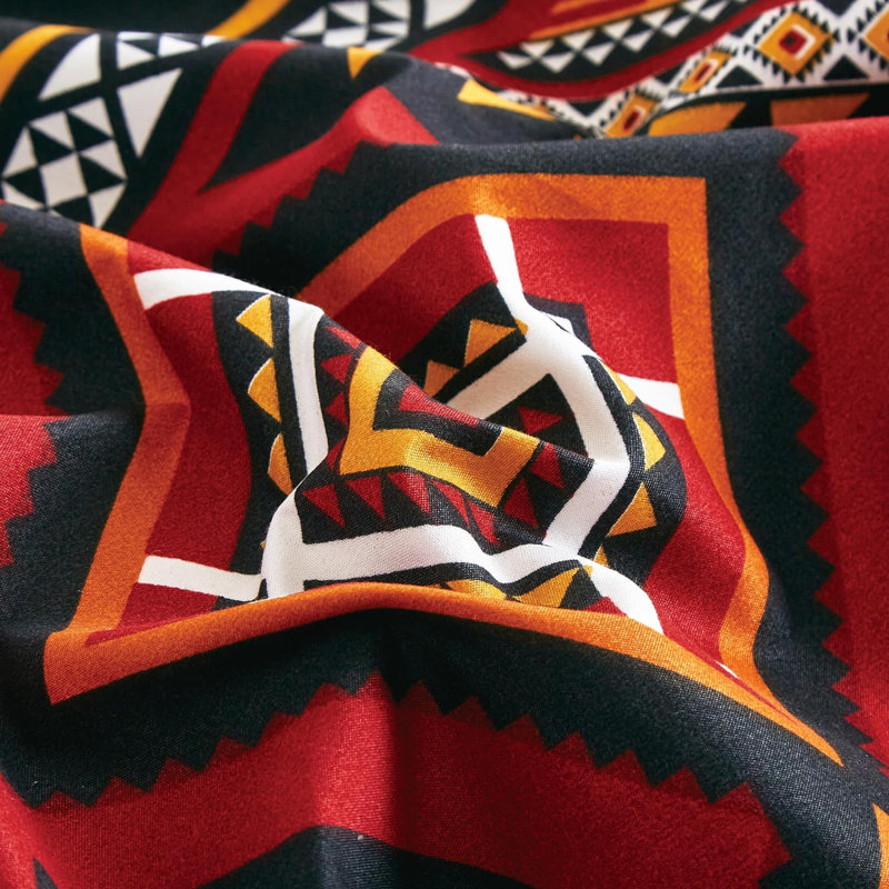 Full Multicolor Microfiber Western Rodeo Comforter Set