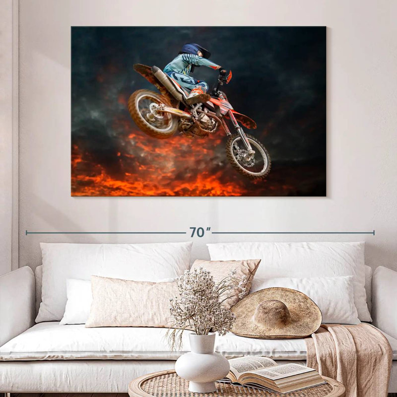 Sireci Fiery Dirt Bike, 20" H x 30" W