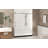 Frameless Shower Door 56-60 "W X 76" H, 1/4 "(6 Mm) Clear Tempered Glass, Explosion Proof Film, Stainless Steel Handle-117354214