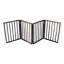 Barrière pour animaux - Barrière pour chiens, portes, escaliers ou maison - Autoportante, pliante, brune, en bois arqué