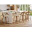 Tabourets de comptoir pivotants courbés et rembourrés - Design moderne Mid-Century-1943445832