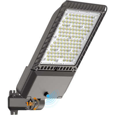 1 paquet de lumière de stationnement à DEL de 340 W, 250 lm / l, 85 000 lumens, lumière de jour 6000 K, photocellule crépuscule à l'aube, éclairage de rue à DEL imperméable Ip65 pour zone commerciale, fixation réglable, remplace 1000 W