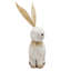 Figurine de lapin en magnésium blanc 1pc avec oreilles en fer doré