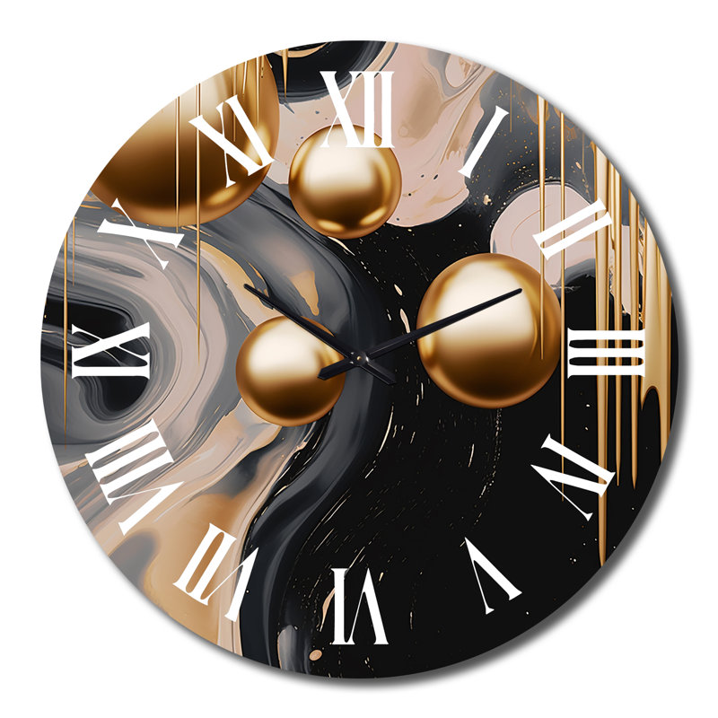 Horloge murale formes dorées et mystiques Mûlange I, Grand