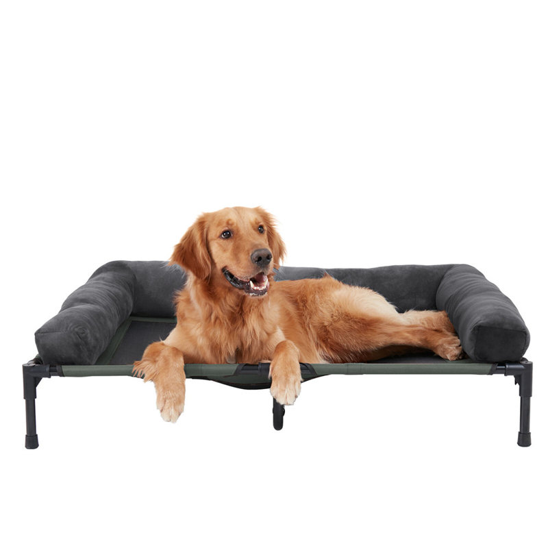 Goetz Pet Bed, Grey, 28cm H x 130cm W x 90cm D