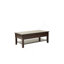 Classic Classic Look moderne table basse en bois 1 pièce Meuble de salon Tiroirs de dessus de table et tablettes de rangement espresso / finition noire antique