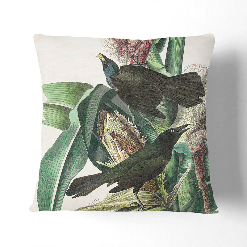 Floral Square Throw Cushion, 55cm H x 55cm W x 20cm D