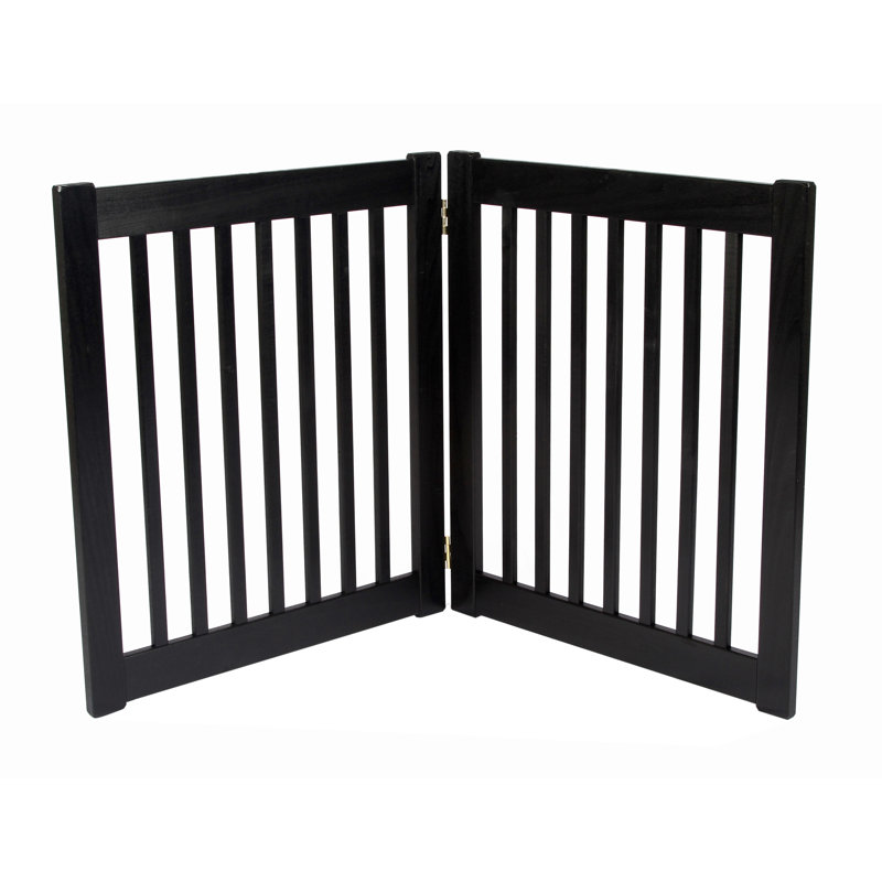 Barrière pour animaux Clarissa, Noir, H 32 po x l 24 po jusqu'à 36 po