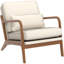 Fauteuil d'appoint de style moderne Mid-Century avec coussins Karl Home