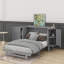 Lit escamotable double avec rangement dissimulé et motif tissé-1691961859