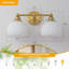 2-Light Opal Ribbed Glass Vanity Light Dimmable Bath Bar-1552426651