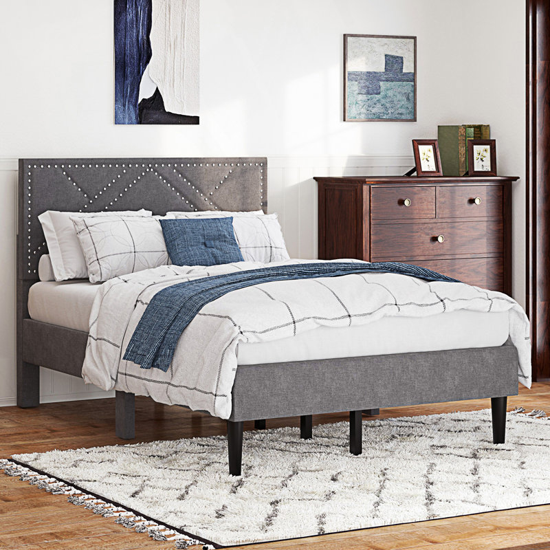 Bed Frame With Storage Headboard, Full