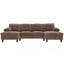 Canapé modulaire spacieux en forme de U avec deux chaises longues et dossier capitonné élégant pour le confort et le style-467983308
