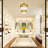 10.125"H Jenaia Mixed-Material Drum Shade Ceiling Light