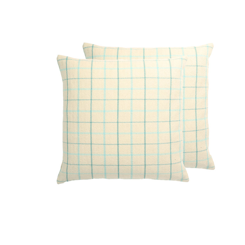 Coussin London, polyester, Tissu écossais vert, H 12 po x l 18 po