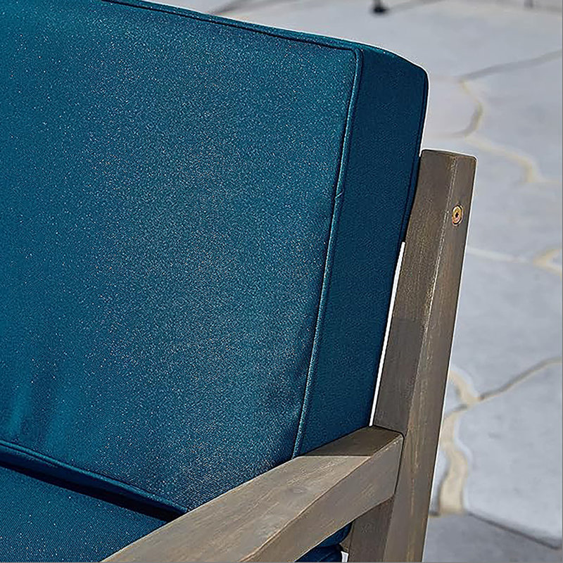 [Chaise simple] CHAISE CLUB GRENada, Bleu, Brun